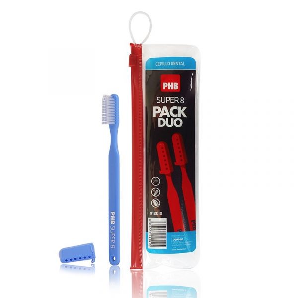 Pack Cepillo PHB® Super 8 Medio Duo + Estuche